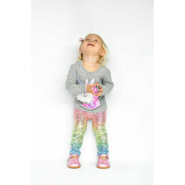 Toddler Girls Boys Kids Sequins Leggings Party Dance Shiny Pants Trousers 12M-8Y